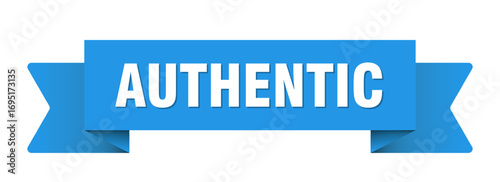 authentic ribbon isolated on transparent background. authentic ribbon