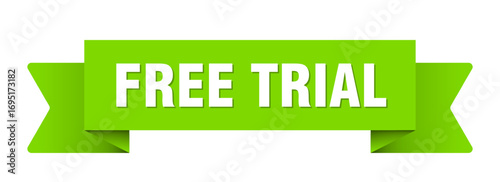 free trial ribbon isolated on transparent background. free trial ribbon