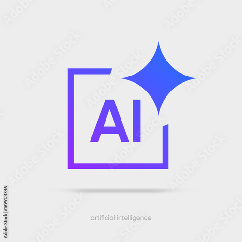 Generate AI button symbol. Artificial intelligence sign button. Machine learning generator and generate text and image press button prompt. Magic stars symbol. Chat brain assistant