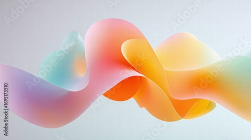 A beautiful abstract design of colorful flowing ribbons against a soft backdrop.