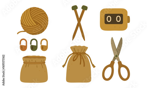 Cozy knitting essentials: yarn, needles, and tools for craft enthusiasts