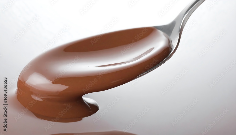 Obraz premium Melted chocolate on spoon