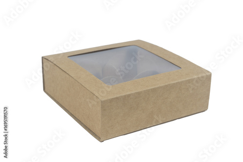 wooden box isolated on white background