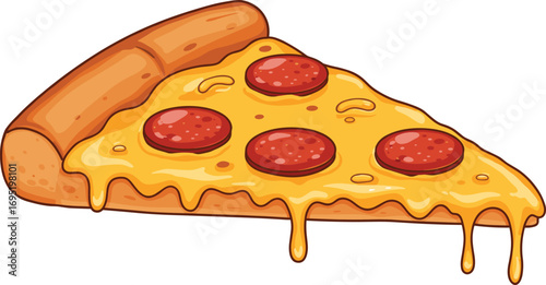 pizza on white background