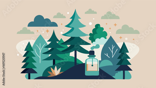 A symphony of natures scents with the pine trees fragrance taking center stage.