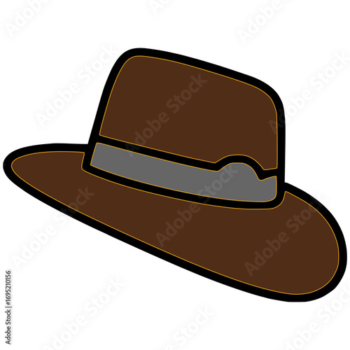 Classic adventurer hat with retro charm ready for your project's vintage or themed design needs