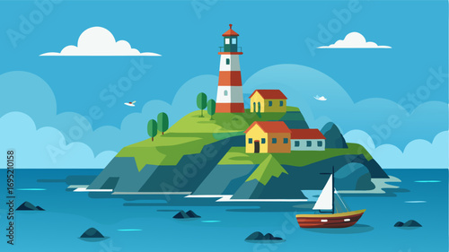 A tiny island off the coast with a fishing village huddled along its rocky shores. The only way to reach it is by boat and the villagers rely on the sea for their livelihoods. A