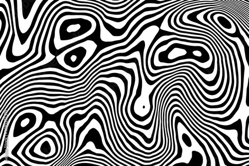 Creative modern background with wavy psychedelic stripes. Graphic art texture. Eps 10