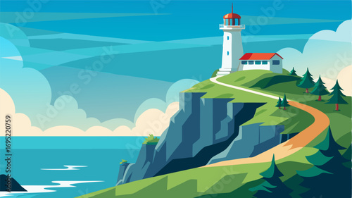 From its perch on the cliff the lighthouse offers a panoramic view of the surrounding coastline inviting visitors to stay and marvel at its splendor.