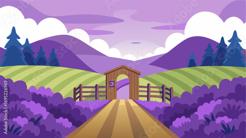 As you stroll through the rustic wooden gate you are transported into a peaceful world of lavender and rolling hills.