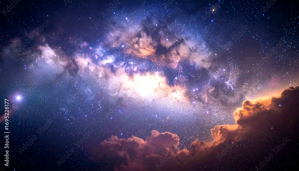 Fototapeta premium Cosmic clouds ablaze