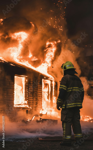 Wallpaper Mural fireman in action Torontodigital.ca