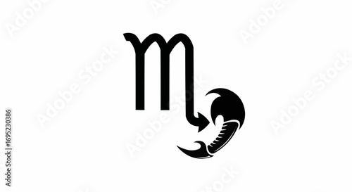 Scorpio Zodiac Sign with Scorpion Claw Symbol
