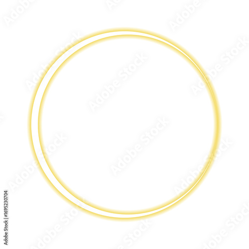Abstract golden ring design on black background