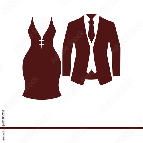 Elegant attire, symbolizing formal events, romantic dates, and high-end fashion design appeal