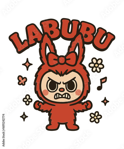 Anger Expression Cartoon: A charming cartoon character, with an expressive face and striking red hue, showcases a range of emotions through animated illustration.