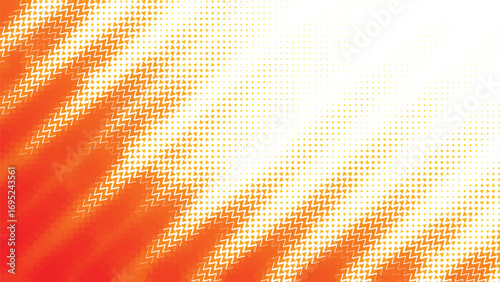 Abstract orange halftone vector background with smooth gradient dots dynamic retro style artistic texture modern digital overlay bright vibrant pattern wallpaper graphic design