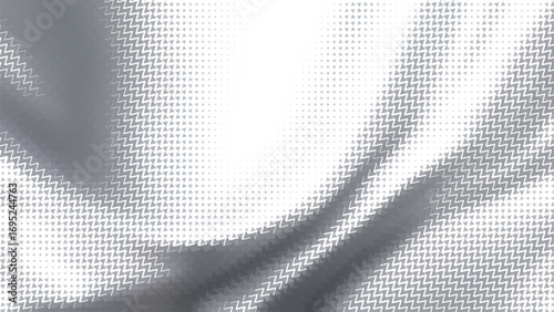 Abstract metallic halftone vector background with smooth silver gradient dots modern monochrome texture retro grayscale artistic overlay shiny design wallpaper digital graphic art