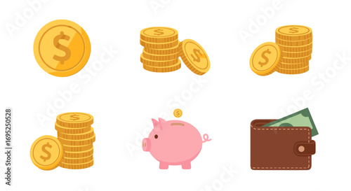 Illustration of a slice of pumpkin pie a roasted turkey and an ear of corn on a white background