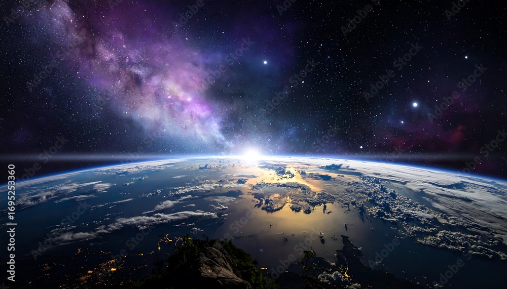 Obraz premium Cosmic view of Earth