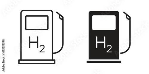 hydrogen fuel pump icon symbol for your web designs. Icon logo, app, UI.