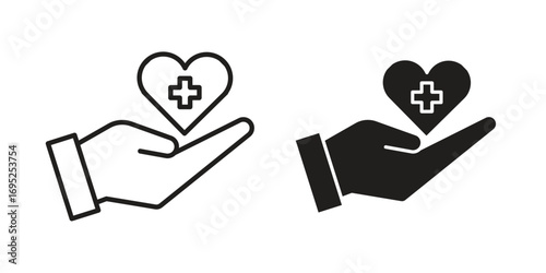 Health insurance icon symbol for your web designs. Icon logo, app, UI.
