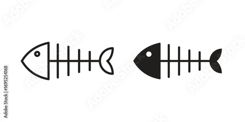 Fishbone icon symbol for your web designs. Icon logo, app, UI.