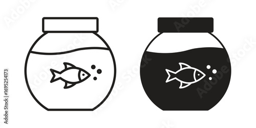 Fish bowl icon symbol for your web designs. Icon logo, app, UI.