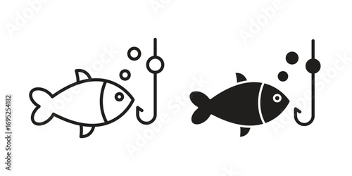 Fishing icon symbol for your web designs. Icon logo, app, UI.