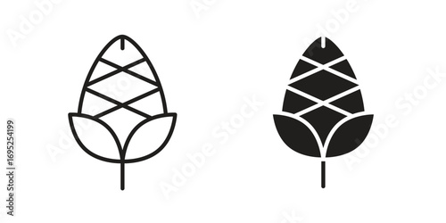 Fir cone icon symbol for your web designs. Icon logo, app, UI.