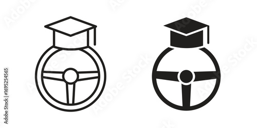 Driving school icon symbol for your web designs. Icon logo, app, UI.