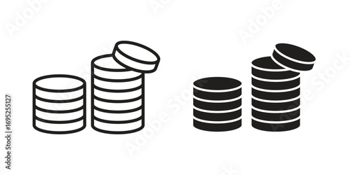 Coins stack icon symbol for your web designs. Icon logo, app, UI.