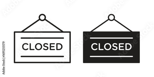 Closed sign icon symbol for your web designs. Icon logo, app, UI.