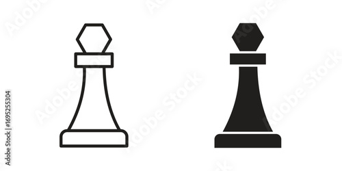 Chess pawn icon symbol for your web designs. Icon logo, app, UI.