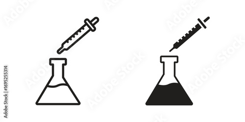 Chemical test icon symbol for your web designs. Icon logo, app, UI.