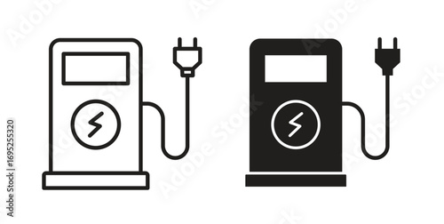 Charging station icon symbol for your web designs. Icon logo, app, UI.