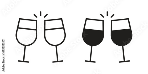 champagne glasses icon symbol for your web designs. Icon logo, app, UI.