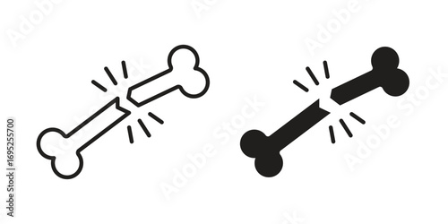 Broken bone icon symbol for your web designs. Icon logo, app, UI.