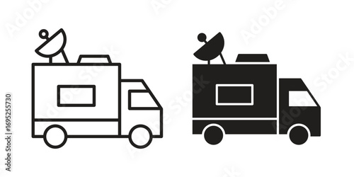 Broadcast van icon symbol for your web designs. Icon logo, app, UI.