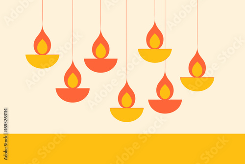 Lakshmi's Blessings A Vibrant Diwali Vector Art Design