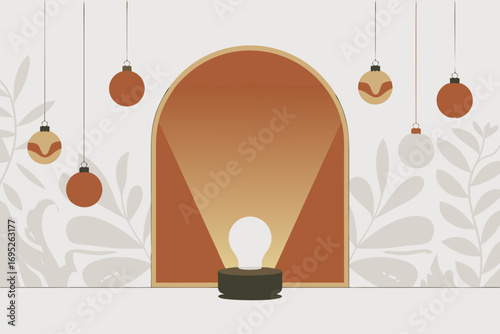 A radiant vector illustration symbolizing prosperity and festive light, evoking the spirit of Lakshmi's blessings and an inviting, warm ambiance