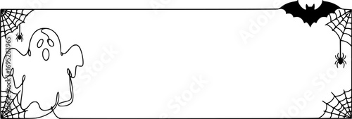 Spider web Halloween frame, dividers. vector eps. vector illustration of a halloween background
