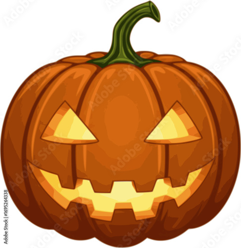 Halloween pumpkin jack o lantern illustration vector image for october spooky halloween season
