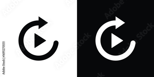 Playback icons for graphic and web design projects