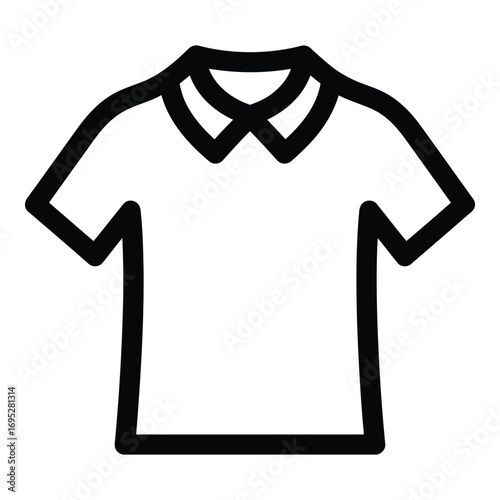 Art of polo shirt isolated on white background, a versatile clothing item for casual wear, sports, and uniform designs in a simple style