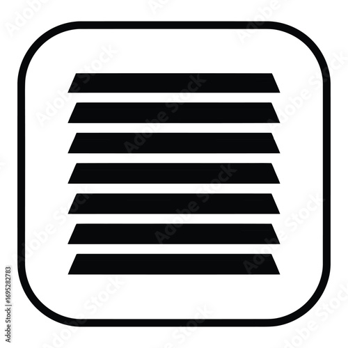 Art of window blind shutter isolated on white background, ideal for interior design concepts, representing light control and privacy protection