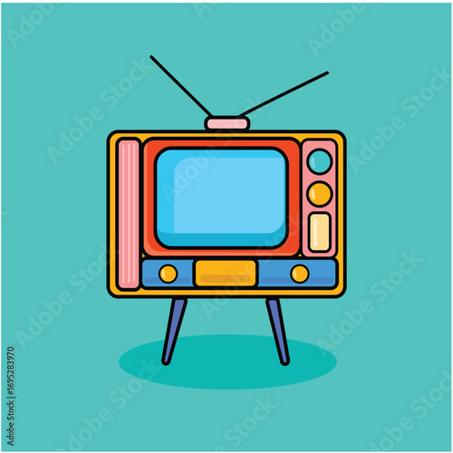 Cute Cartoon Television Artwork
