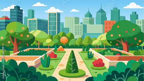 Lush gardens filling once empty lots bringing nature into the heart of the city.