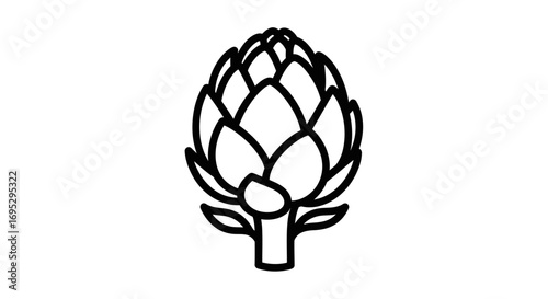 artichoke line art fresh, clean vegetable illustration, vegan food graphic