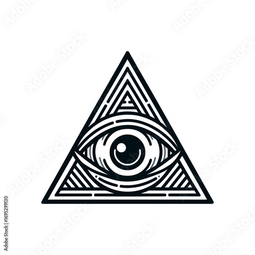 Eye inside a triangle for awareness